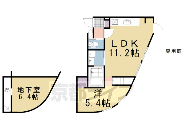 1SLDK:洋5.4×納6.4×LDK11.2(49.32㎡)