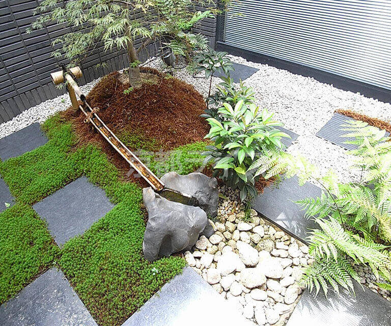 さながら小さな日本庭園と呼べる中庭