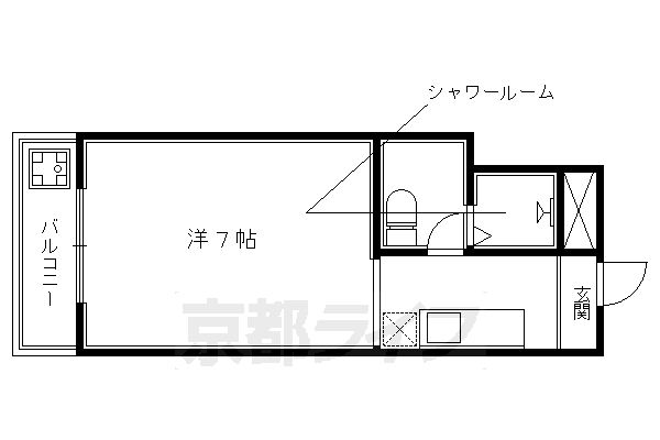 ■1K：洋7×K2(20 ㎡)