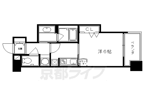 ■1K：洋6×K3(25.51 ㎡)