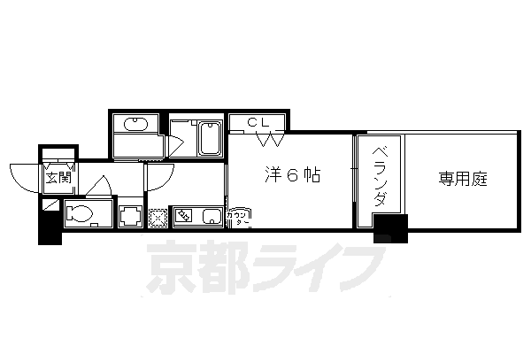 ■1K：洋6×K3(25.51 ㎡)