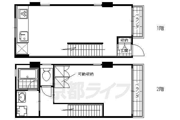 ■1LDK：洋8×LDK11(53.89㎡)