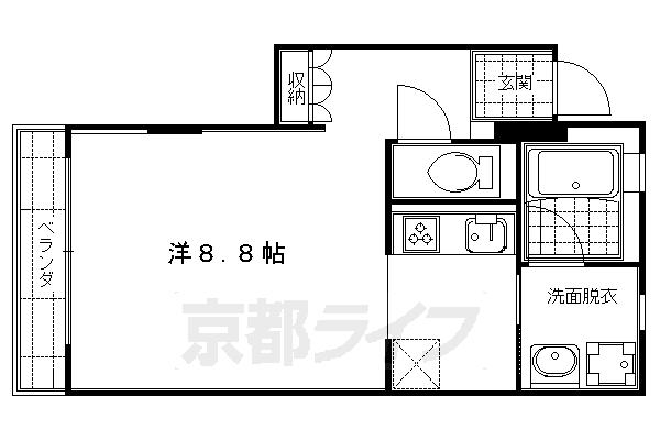 ■1K：洋8.8×K3(31.49㎡)