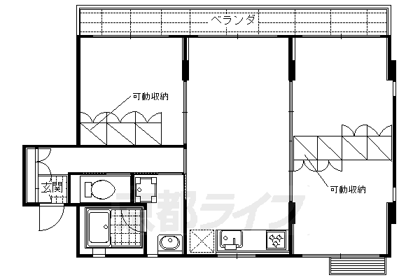 ■2SLDK：洋7.9×洋7.9×洋7.9×LDK16.4(83.26㎡)