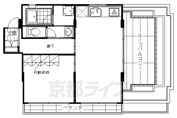 ■1LDK：洋10×LDK16(56.55㎡)