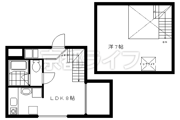 1DK：洋7×LDK8（37.4㎡）