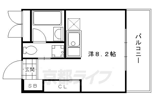 1K：洋8.2×K2（27.3㎡）