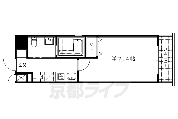 1K：洋7.4×K2（25.03㎡）