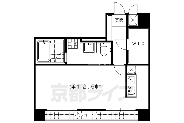 1R：洋12.8×K1(43.43㎡)