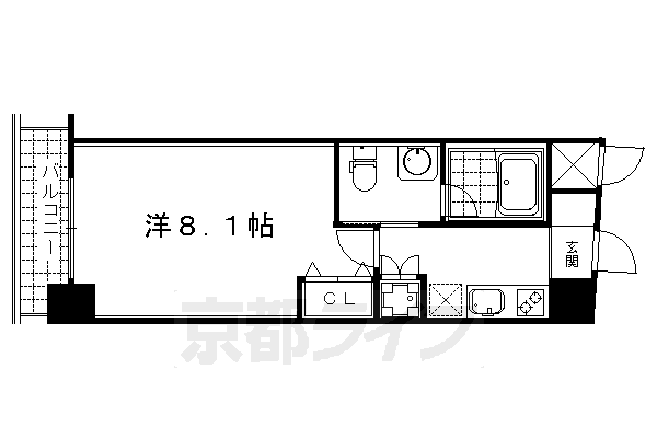 1LDK：洋8.1×K2（26.92㎡）