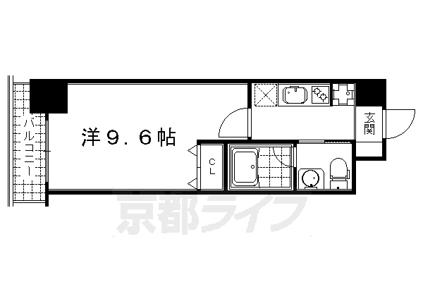 1K：洋9.6×K2（29.9㎡）