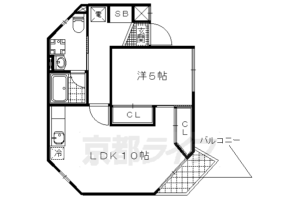 1LDK：洋5×LDK10（36.6㎡）