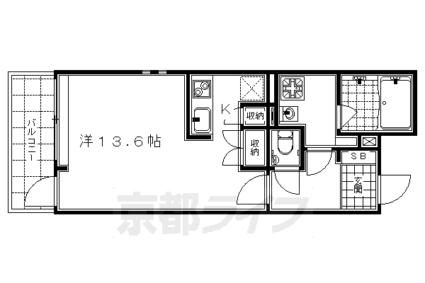 1R：洋13.6×K1(52.1㎡)