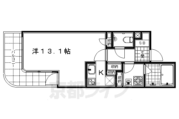 1R：洋13.1×K1(33.57㎡)