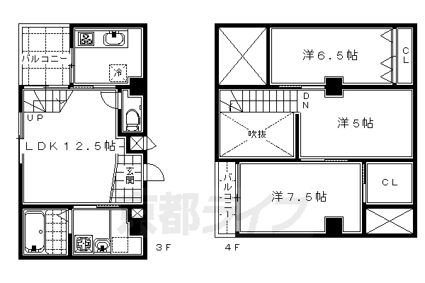 ■3LDK:洋7.5×洋6.5×洋5×LDK12.5(71.5 ㎡)