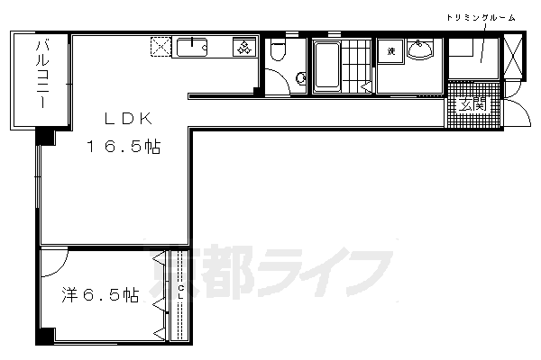 ■1LDK:洋6.5×LDK16.5(59.1 ㎡)