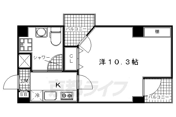 1K：洋10.3×K2（32.67㎡）