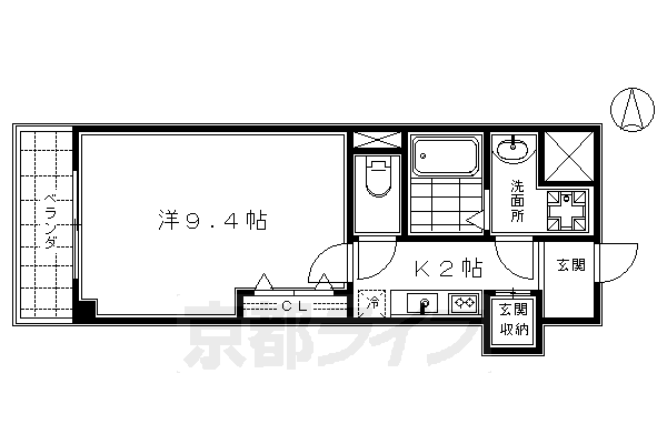 1K：洋9.4×K2(30.08㎡)