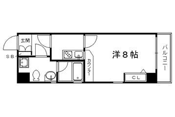 1K：洋8×K2.4（28㎡）