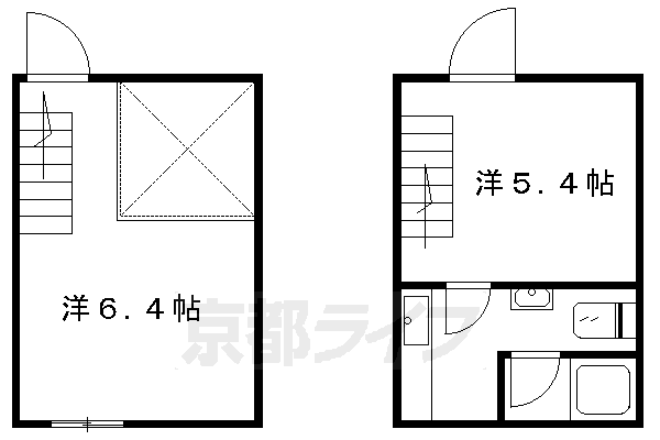 2K：洋5.4×K1.5×ロフト6.4（29㎡）