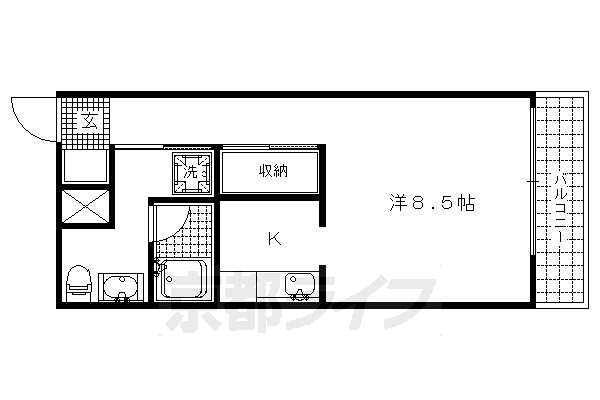 1K：洋8.5×K2.1（29.2㎡）