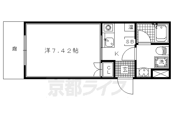 1K：洋7.42×K2（23.13㎡）