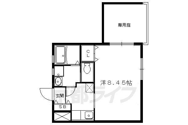 ■1K:洋8.45×K2(25.2 ㎡)