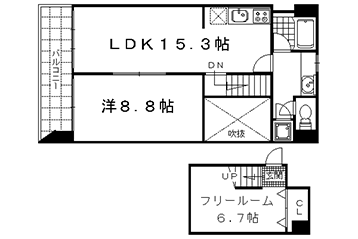 1SLDK：洋8.8×納6.7×LDK15.3（68㎡）