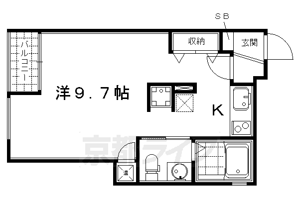 1K:洋9.7×K2(30.26㎡)