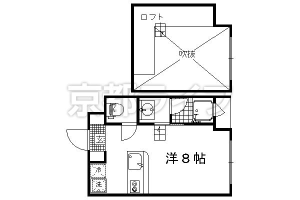 1R：洋8×ロフト3（24㎡）