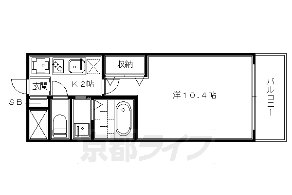 1K：洋10.4×K2（30.08 ㎡）