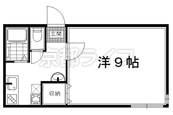 1K：洋9×K3（25.01㎡）