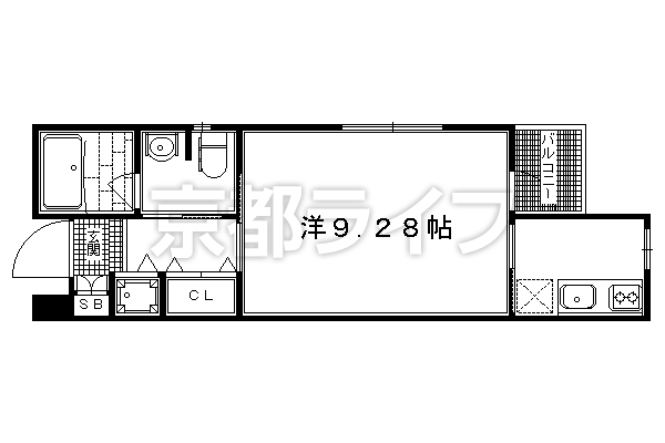 1K：洋9.28×K3（28.96㎡）