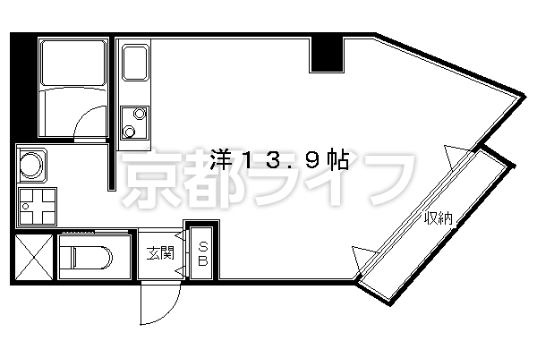 1R：洋13.9×K1（32.95㎡）