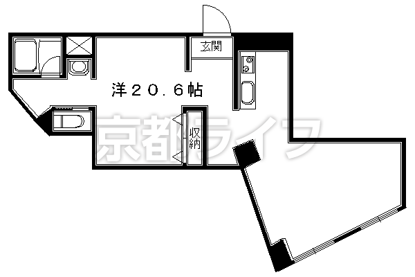 1R：洋20.6×K2（47.87㎡）