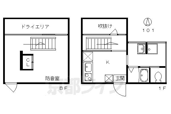 1K：洋9×K3（45.66㎡）