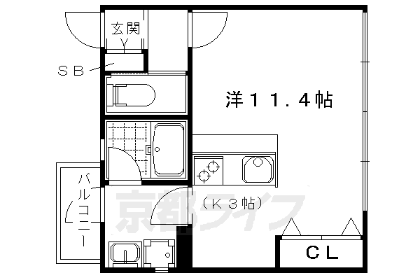 1K：洋8.4×K3（30.25㎡）