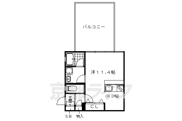 1DK：洋8.3×K3.1（30.25㎡）