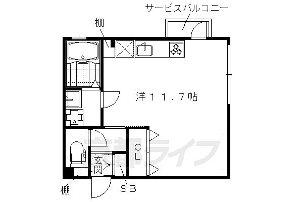 ■ワンルーム：洋11.7(30 ㎡)