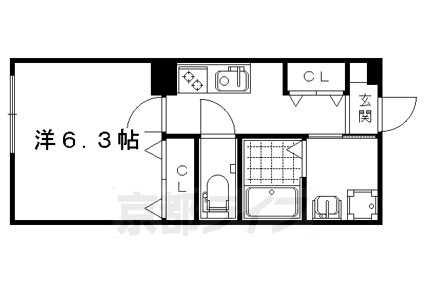 ■1K：洋6.3×K3(26.01 ㎡)