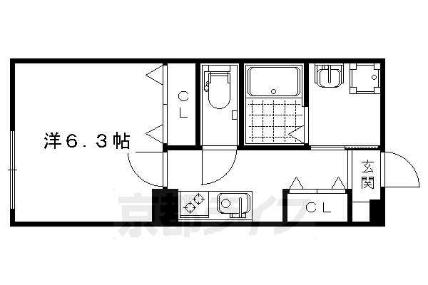 ■1K：洋6.3×K3(26.01 ㎡)