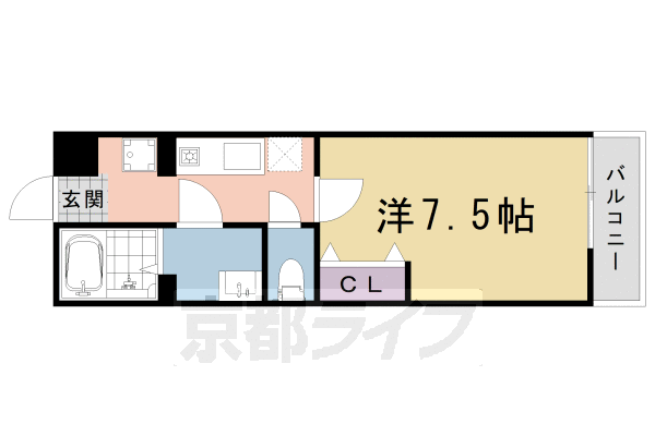 ■1K:洋7.5×K3(23.58 ㎡)