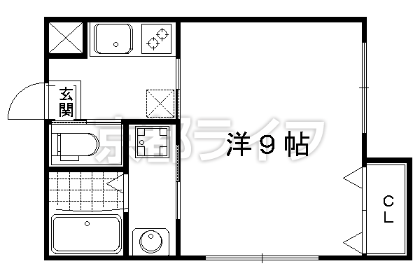 1K:洋9×K2（25.55㎡）