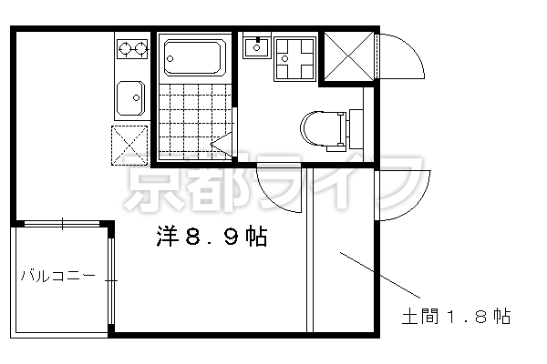 1R：洋8.9×K1（25.54㎡）