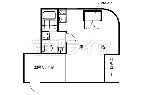 1R：洋15.7×K1（41.56㎡）