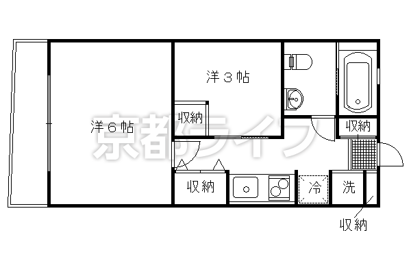 2K：洋4.5×洋6×K3（26.44㎡）