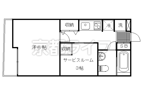 2K：洋4.5×洋6×K3（26.44㎡）