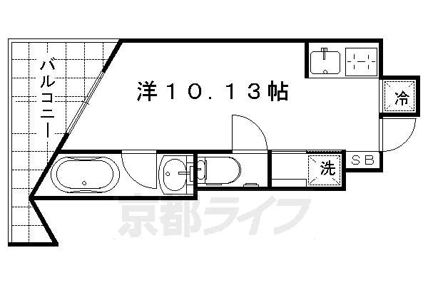 ■ワンルーム：洋10.13(16.41 ㎡)