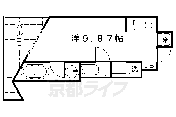 ■ワンルーム：洋9.87(15.98 ㎡)