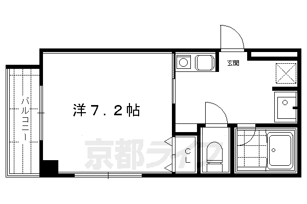 1K：洋7.2×K2(19㎡)